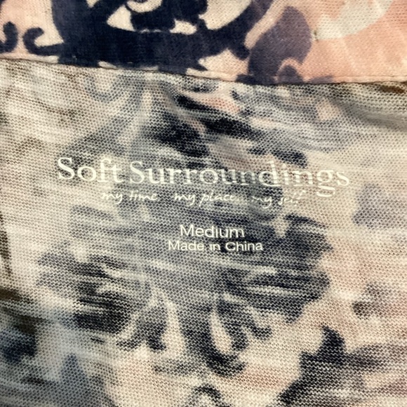 Soft Surroundings Wild Side Button Up Top Size M Multicolor Print - Picture 6 of 7